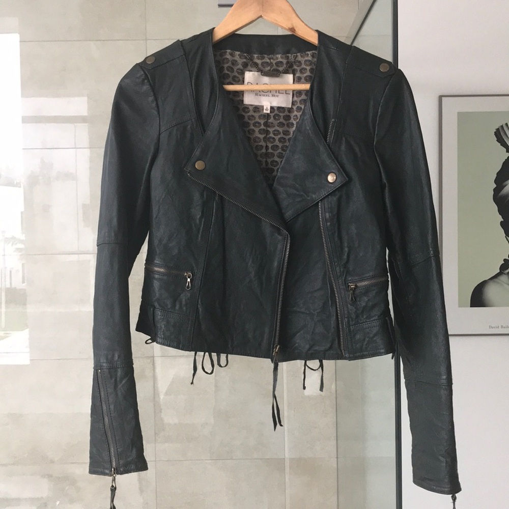 Rachel Roy Leather Moto Jacket